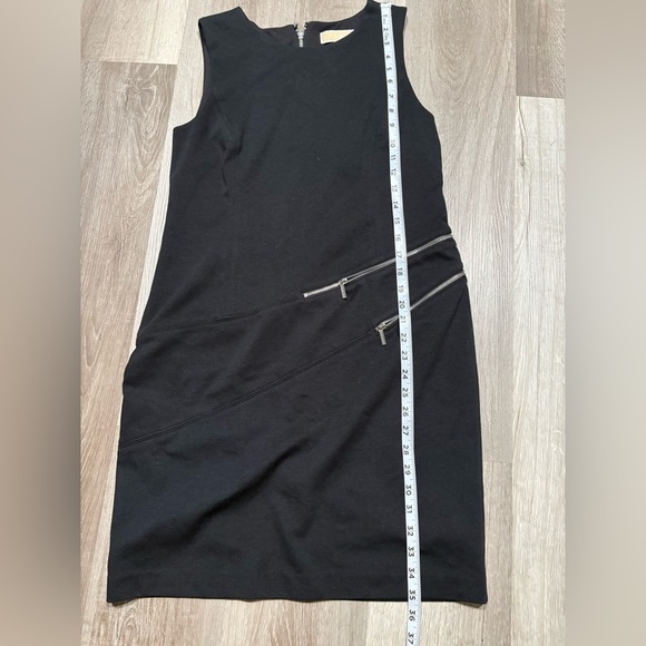 MICHAEL Michael Kors Black Mini Dress with Silver Zipper Accents - Picture 7 of 7